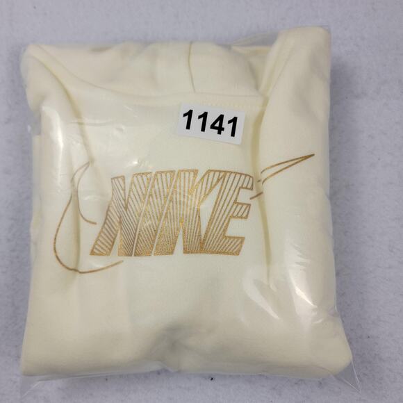 Nike Hoodie Girls Medium 5-6 Years Coconut Milk Pullover Swoosh Logo New (1141) - Picture 7 of 7
